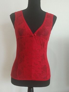 Red Lace Tank Top